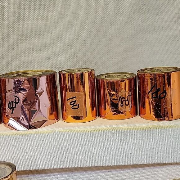 Crown Leaf  Foil Rolls - Rose Gold,Copper (Set 5) - Picture 6 of 6